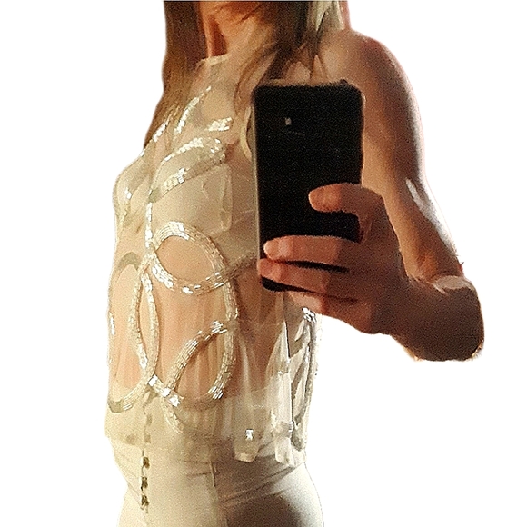 Sheer sequin camisole - Picture 1 of 7